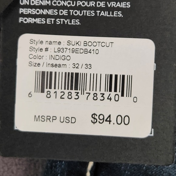 Silver Jeans Co Suki Jeans Womens 32x33 Blue Curvy Fit Mid Rise Bootcut NEW - Picture 4 of 11
